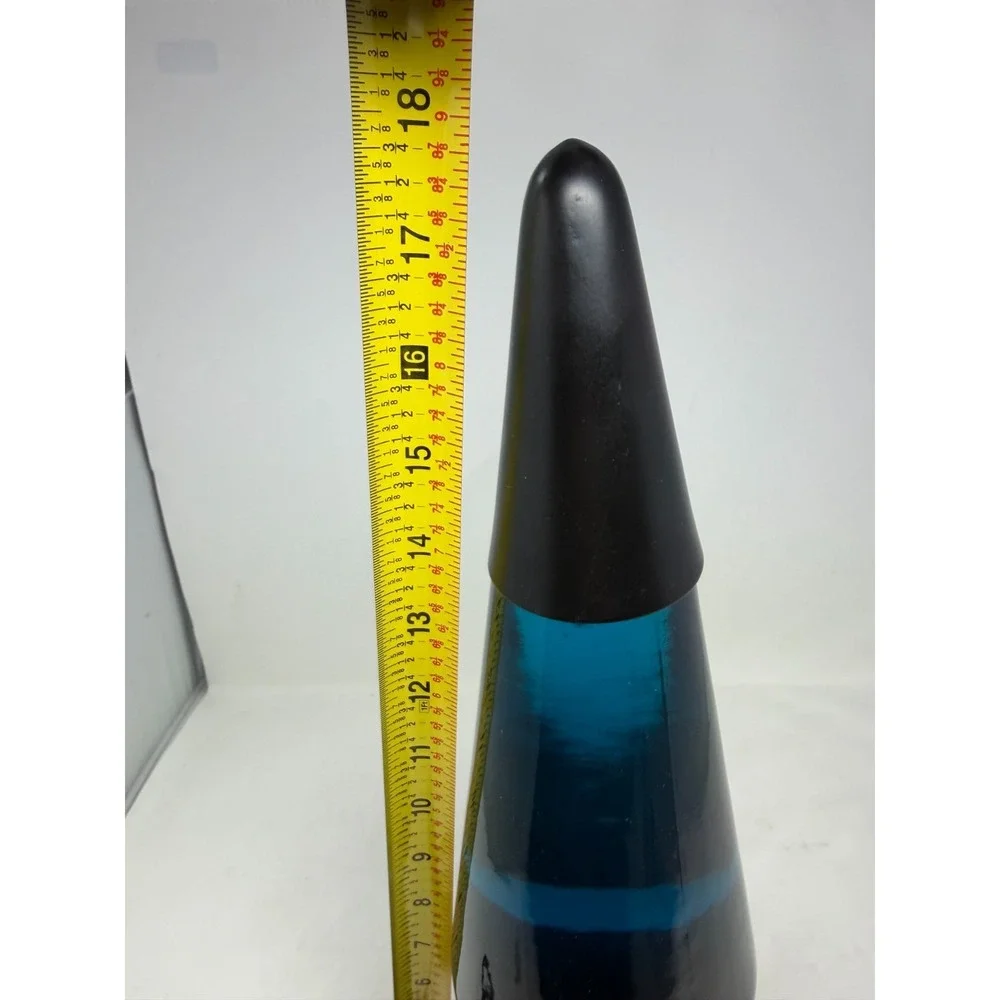 Vintage Lava Lite Premier Lamp Black Blue Liquid Red Wax Tested Working